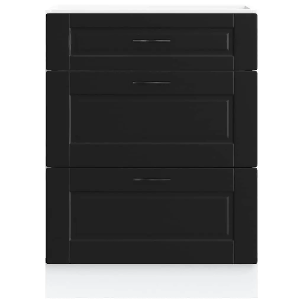 Black Kitchen Base Cabinet Organiser