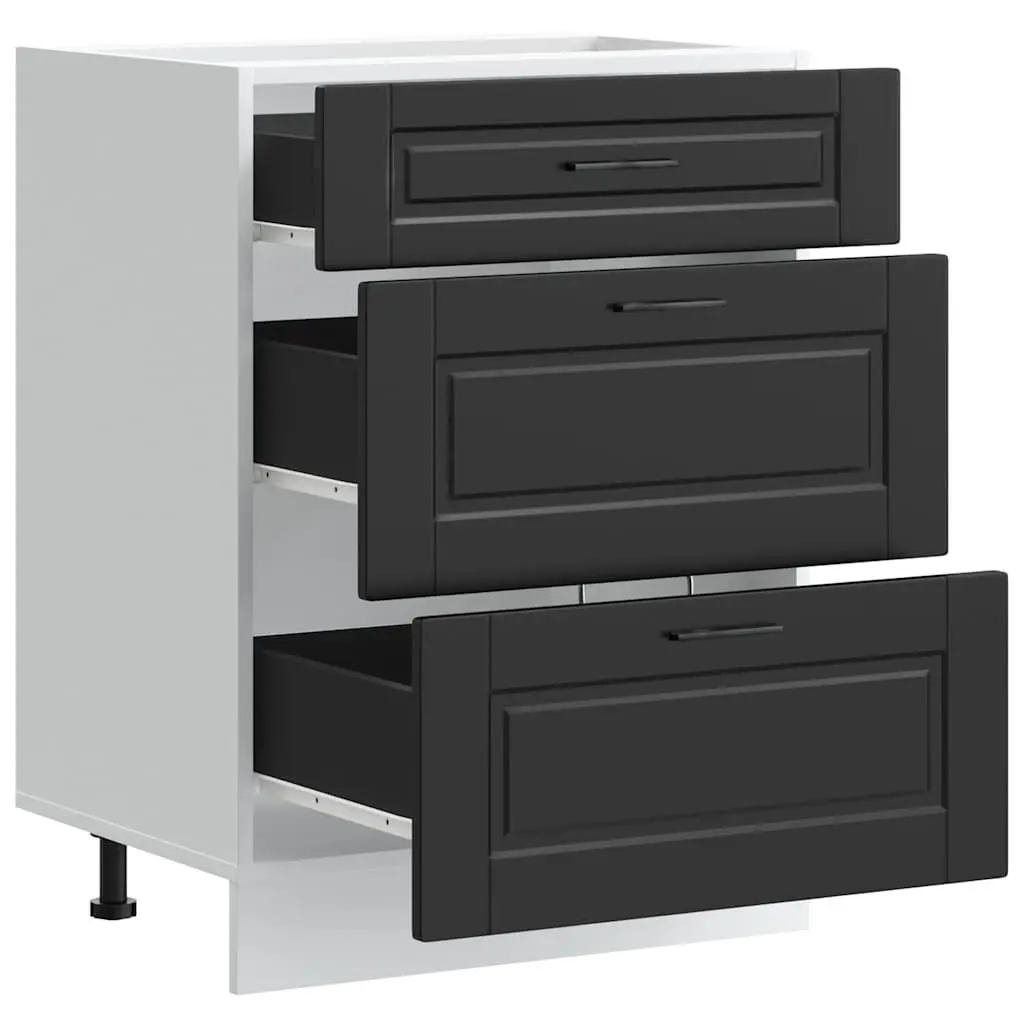 Black Kitchen Base Cabinet Organiser