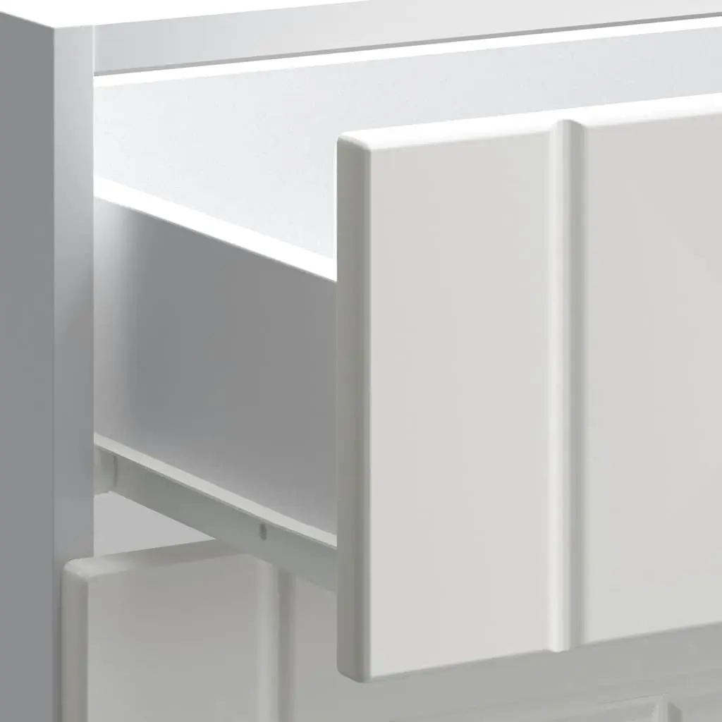 White Engineered Wood Kitchen Base Cabinet