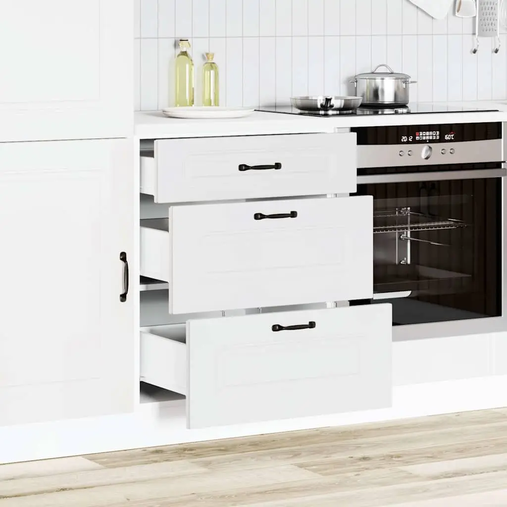 White Kitchen Base Cabinet with Adjustable Feet
