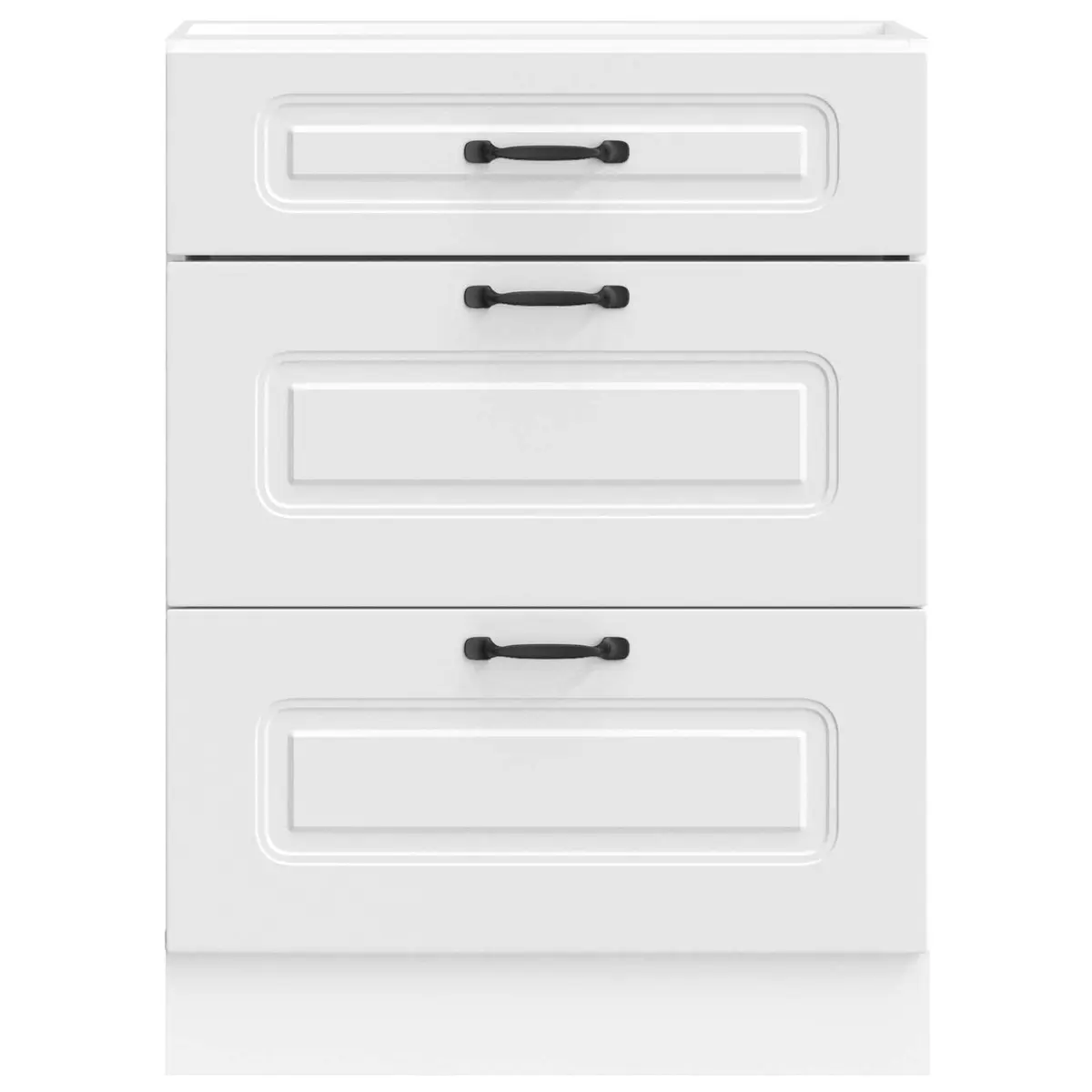 White Kitchen Base Cabinet with Adjustable Feet