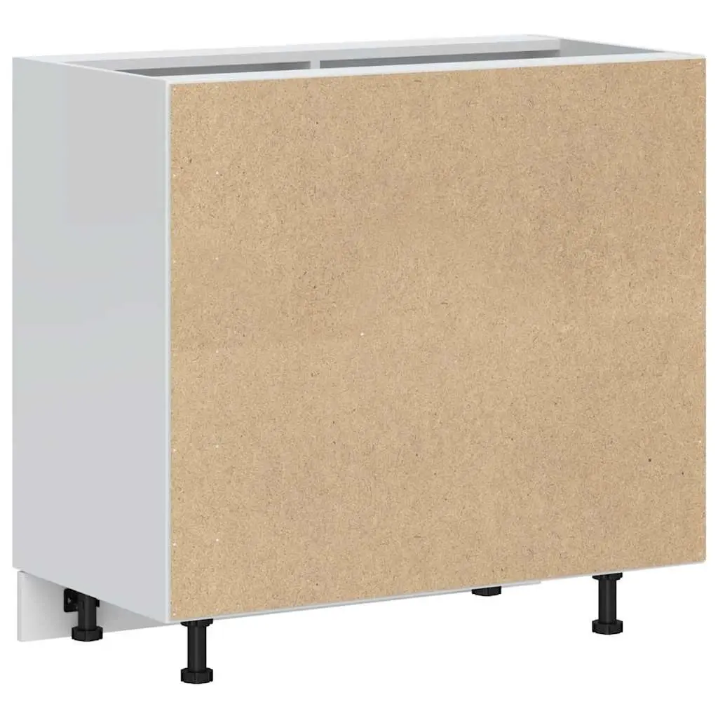 White Engineered Wood Kitchen Base Cabinet
