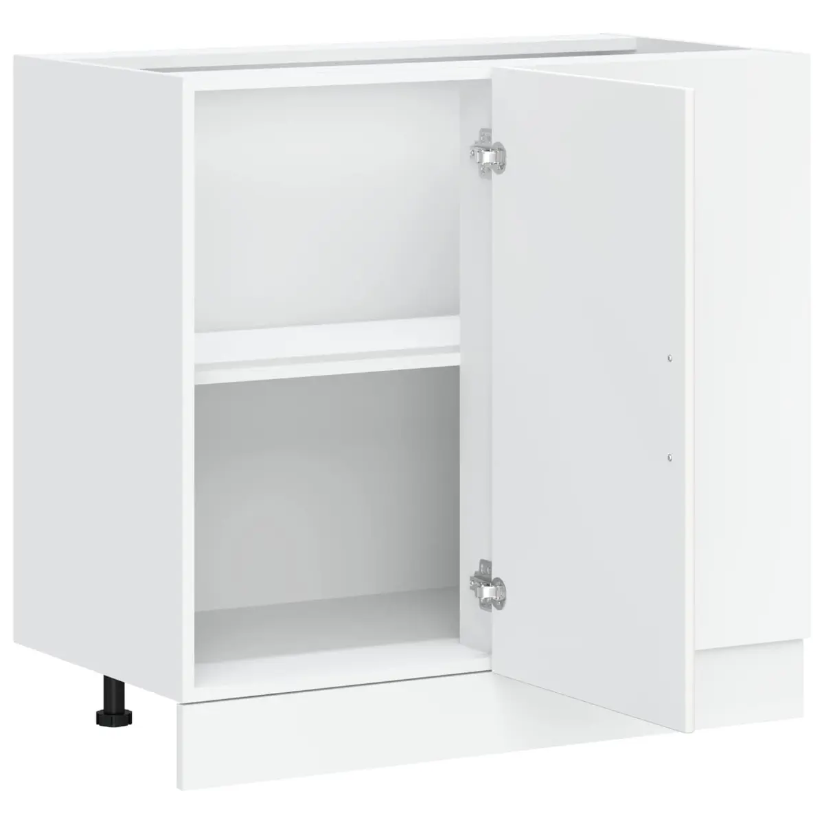 White Engineered Wood Kitchen Base Cabinet