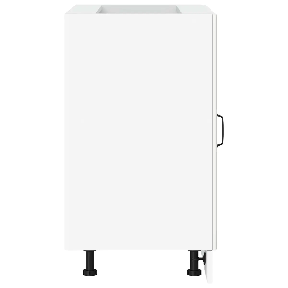 White Engineered Wood Kitchen Base Cabinet