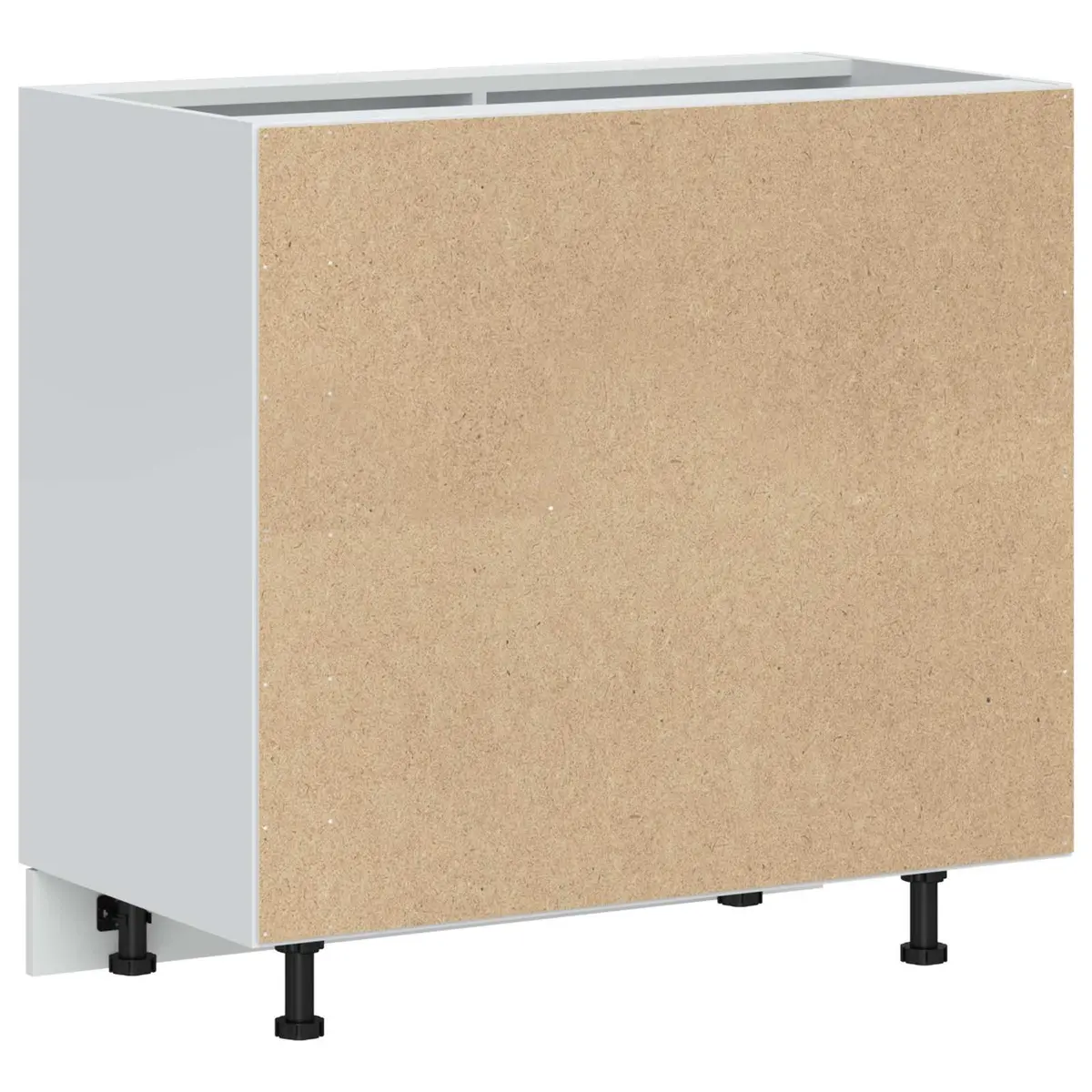 White Engineered Wood Kitchen Base Cabinet