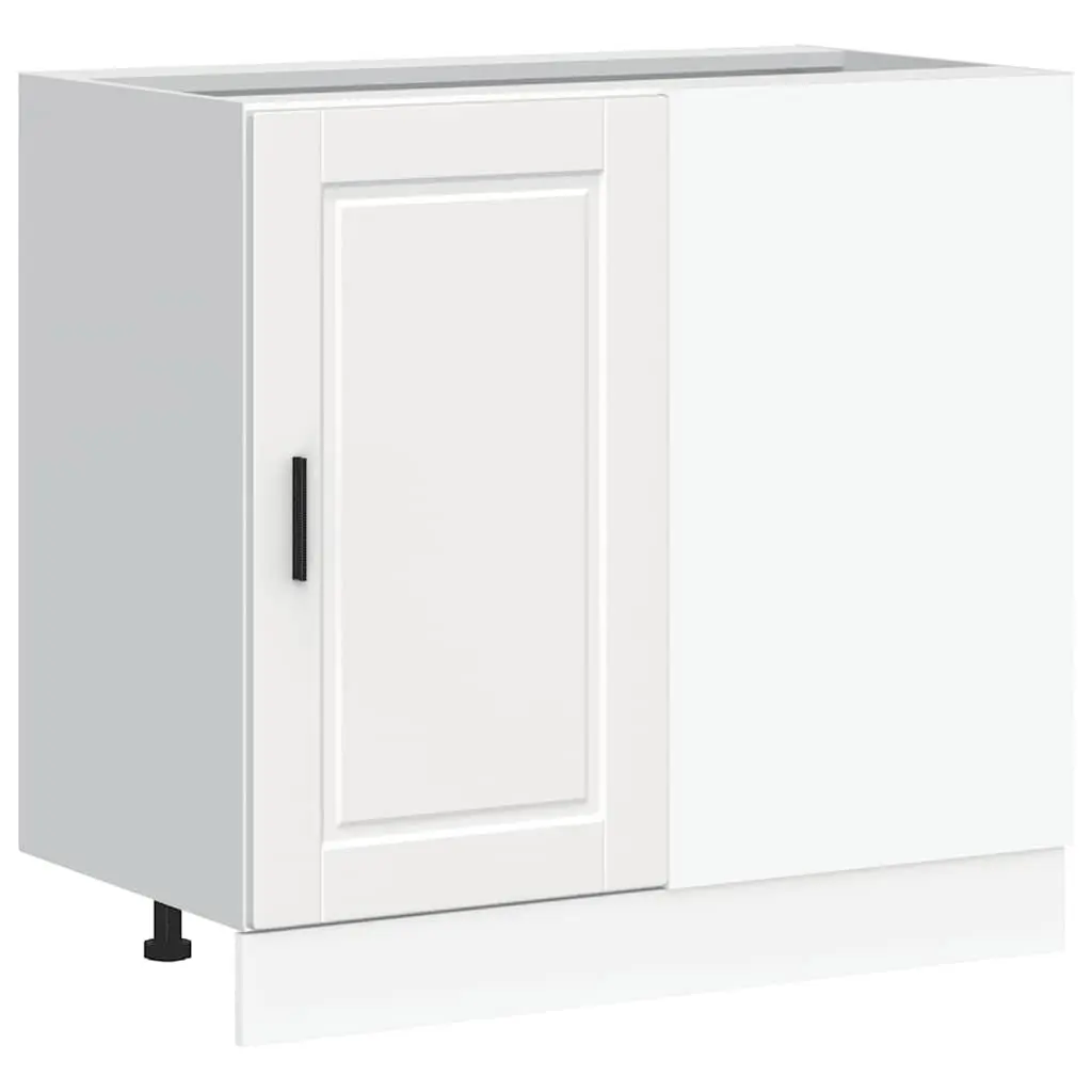 White Engineered Wood Kitchen Base Cabinet