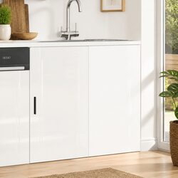 High Gloss White Kitchen Base Cabinet Storage Unit
