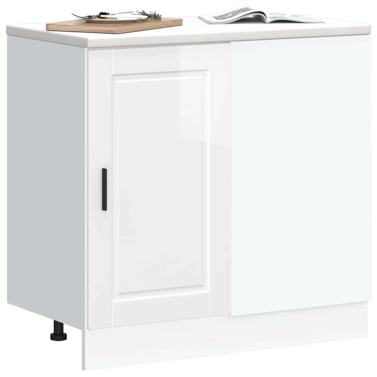 High Gloss White Kitchen Base Cabinet Storage Unit