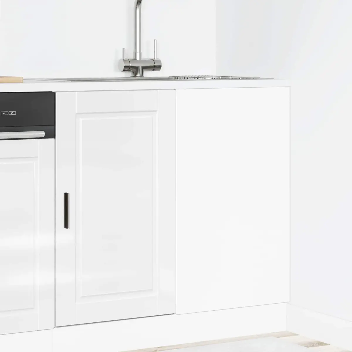High Gloss White Kitchen Base Cabinet Storage Unit
