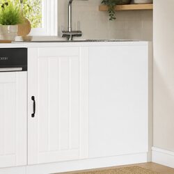Kitchen Base Cabinet White Engineered Wood Storage Cupboard Doors Adjustable