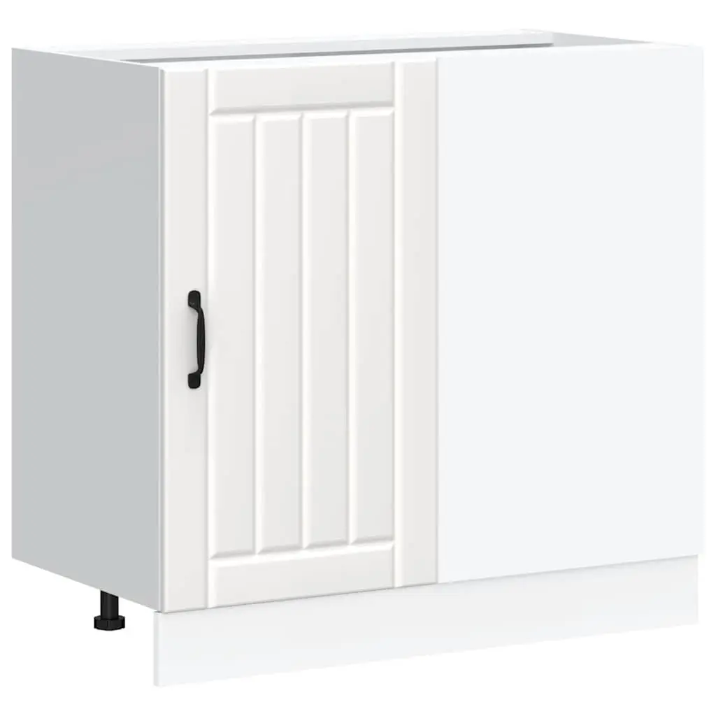 Kitchen Base Cabinet in White Engineered Wood