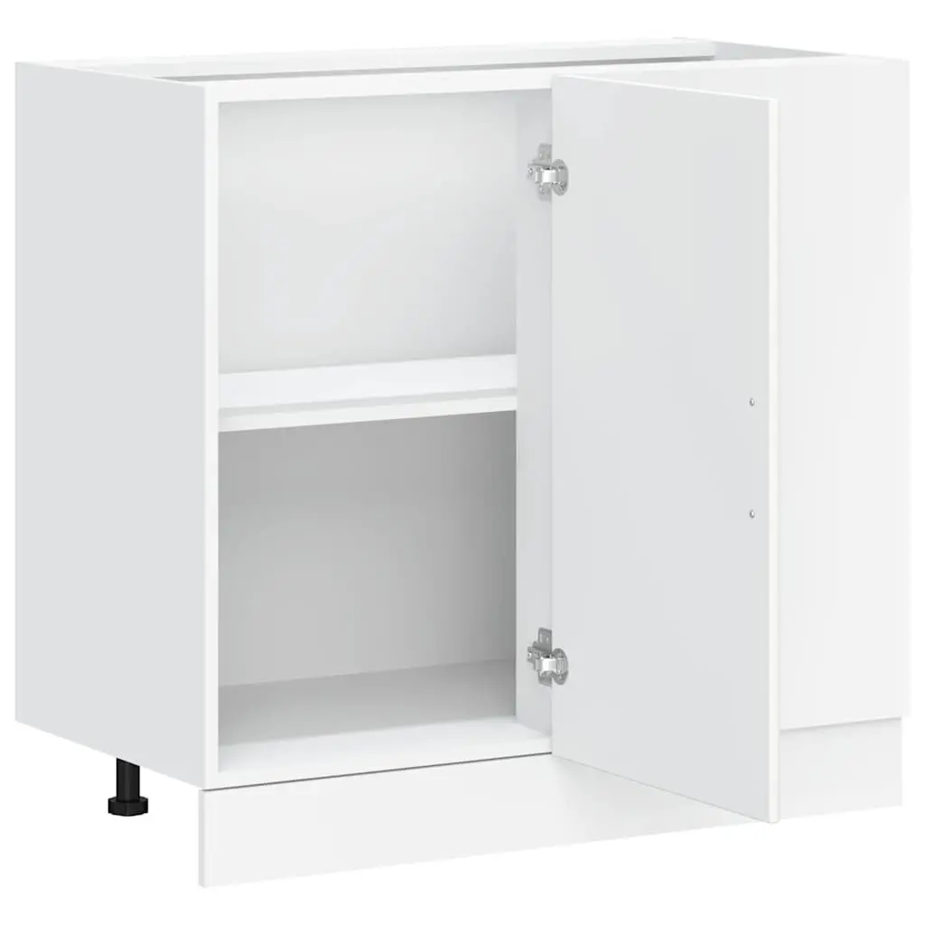 Kitchen Base Cabinet in White Engineered Wood