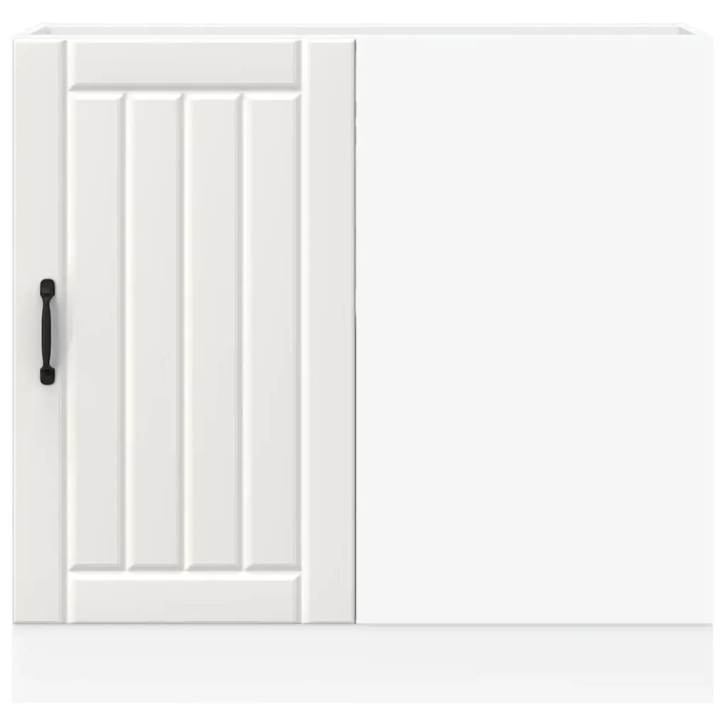 Kitchen Base Cabinet in White Engineered Wood