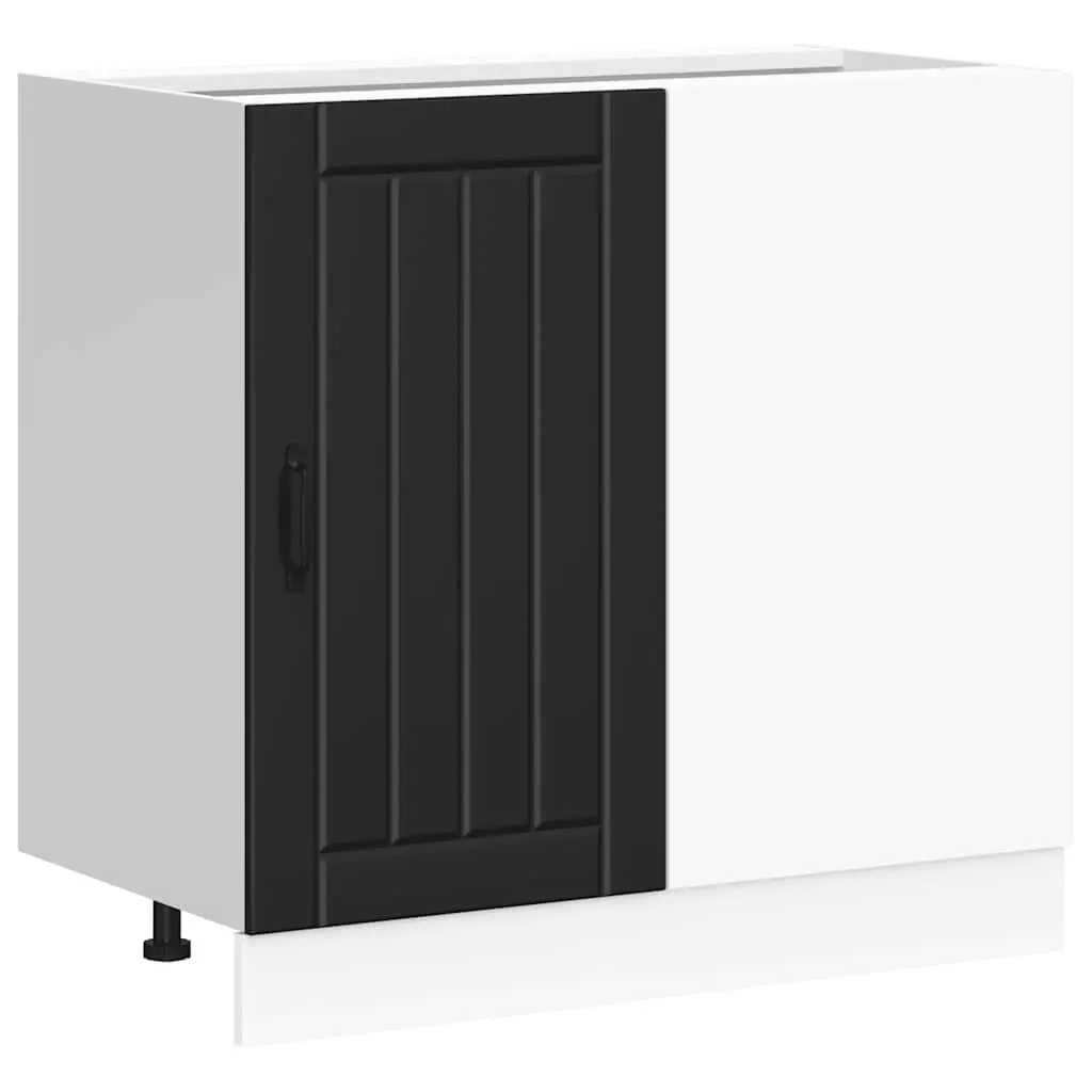 Black Engineered Wood Kitchen Base Cabinet