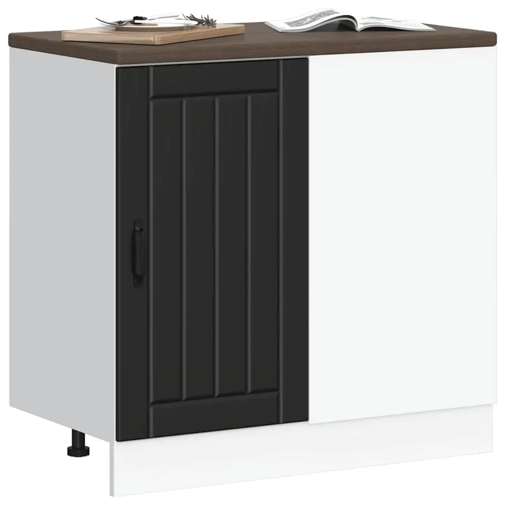 Black Engineered Wood Kitchen Base Cabinet