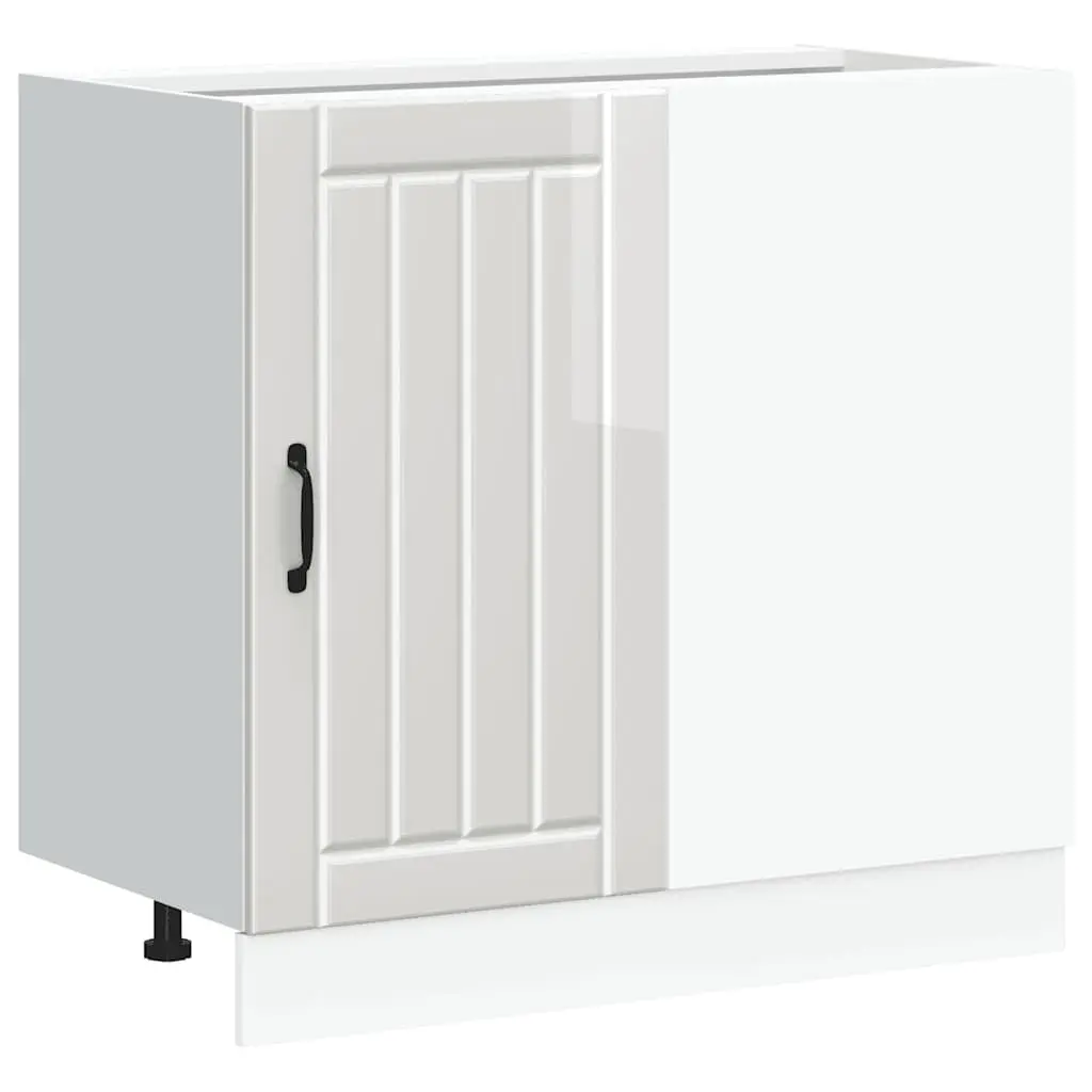 High Gloss White Kitchen Base Cabinet for Storage