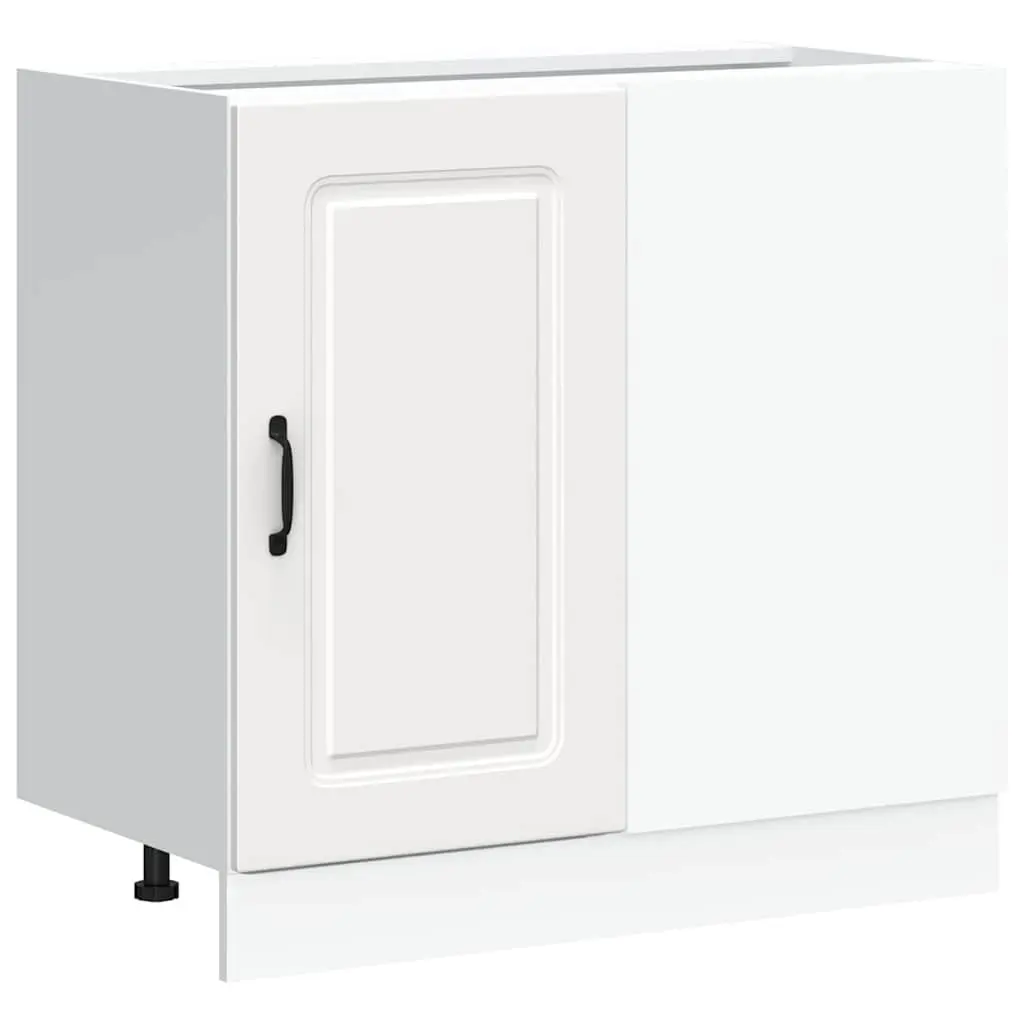 White Engineered Wood Kitchen Base Cabinet