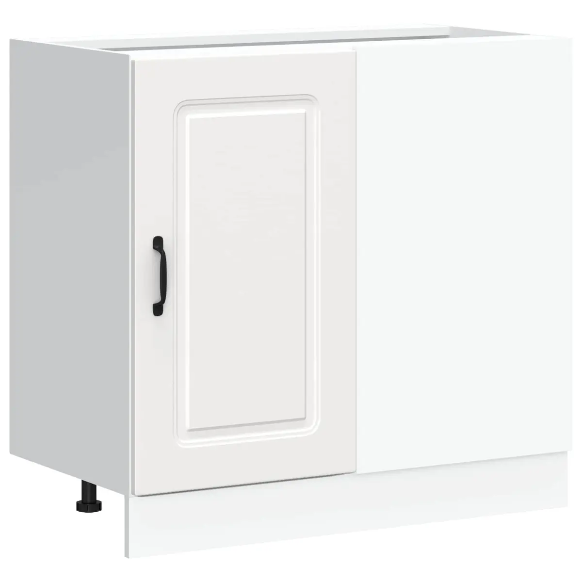 White Engineered Wood Kitchen Base Cabinet