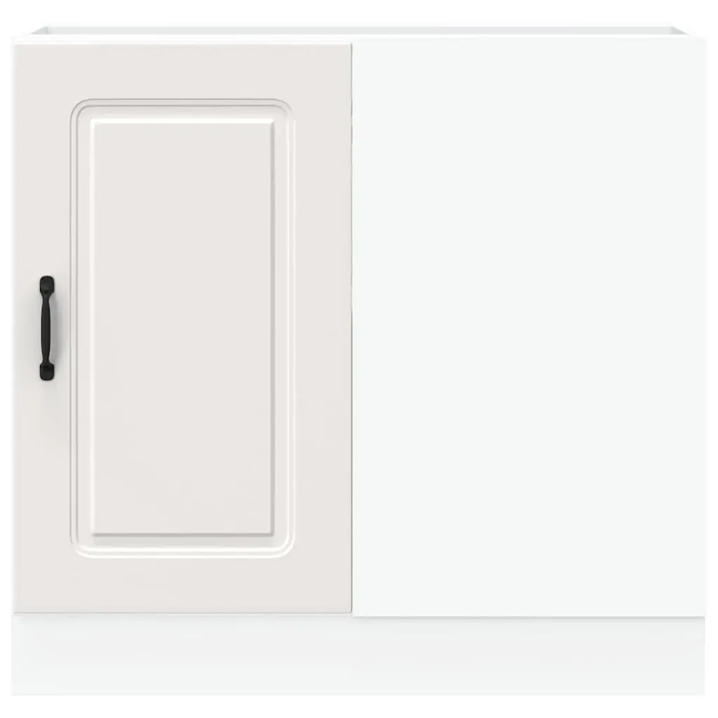 White Engineered Wood Kitchen Base Cabinet