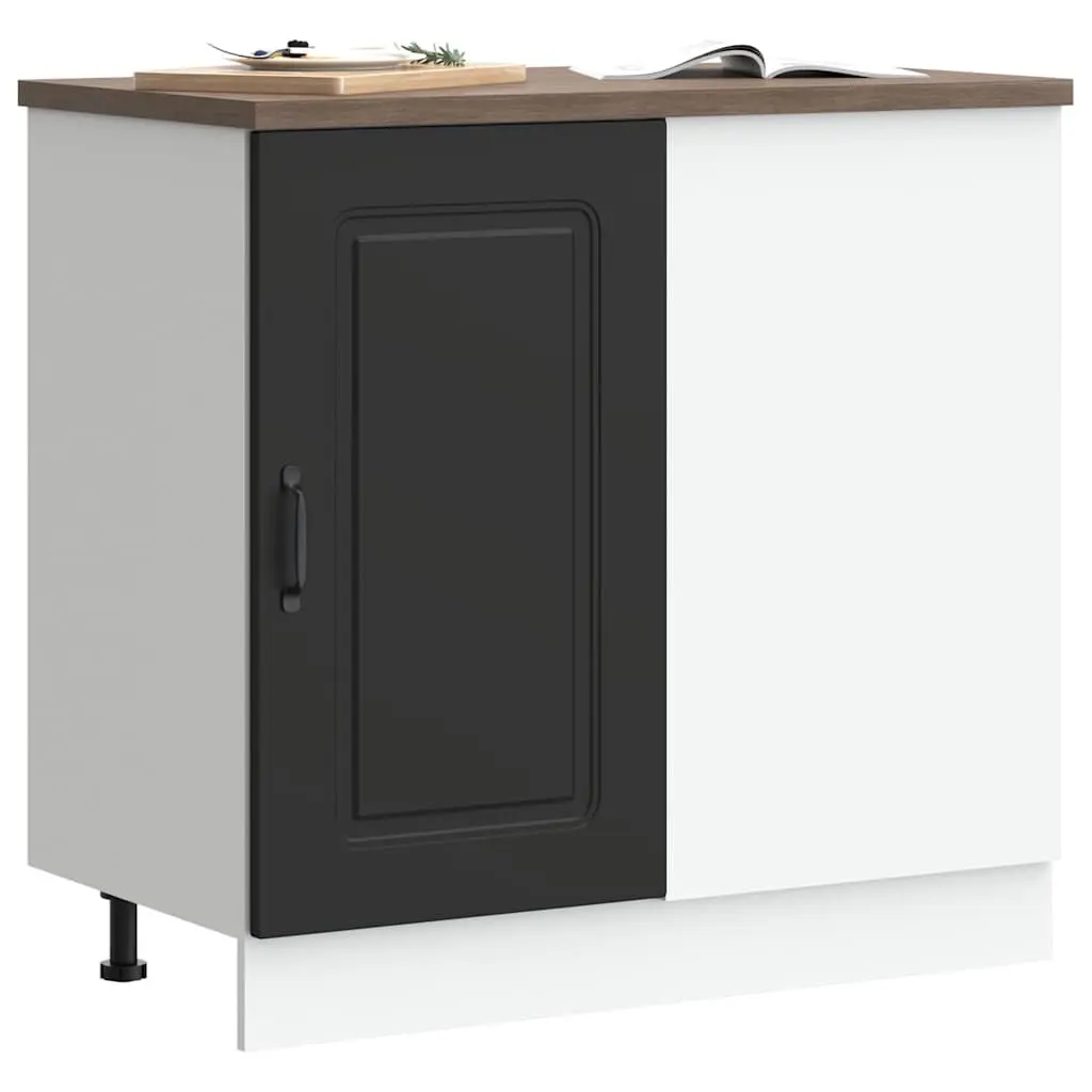 Black Engineered Wood Kitchen Base Cabinet