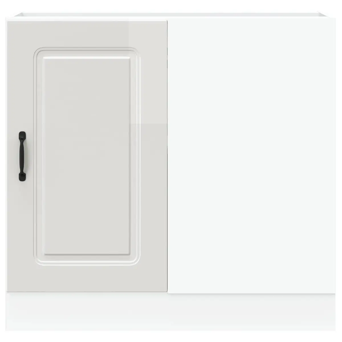 High Gloss White Engineered Wood Kitchen Base Cabinet