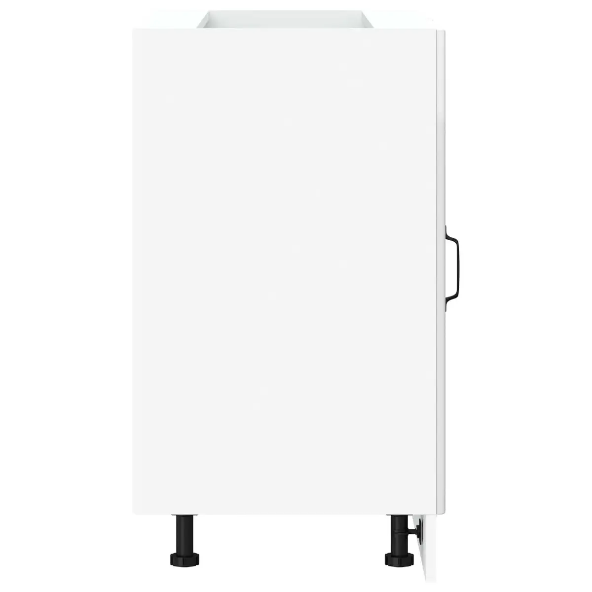 High Gloss White Engineered Wood Kitchen Base Cabinet