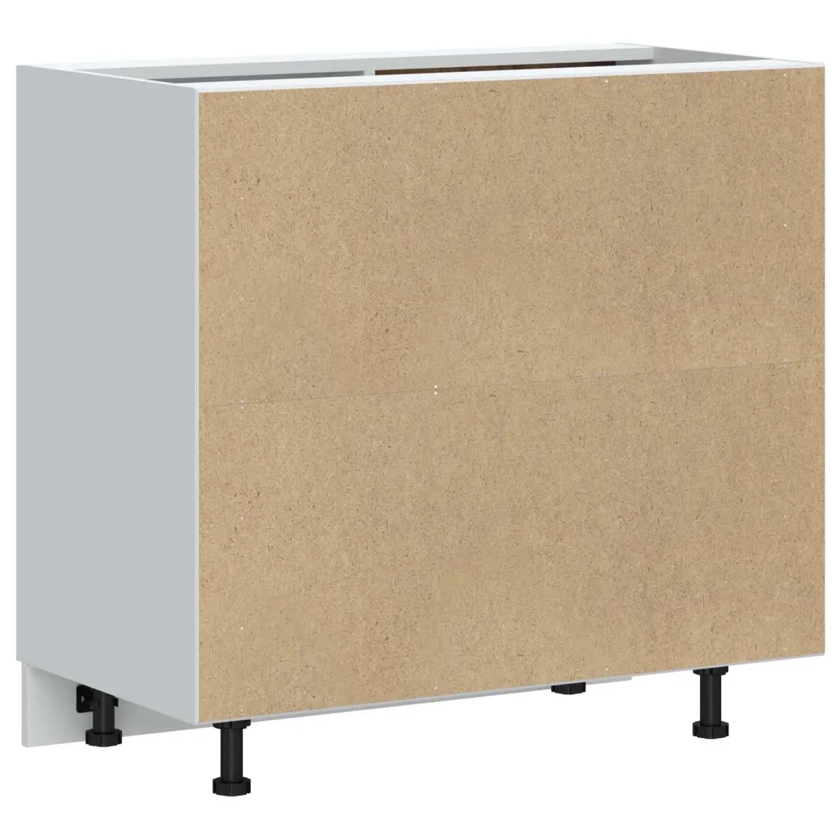 High Gloss White Engineered Wood Kitchen Base Cabinet