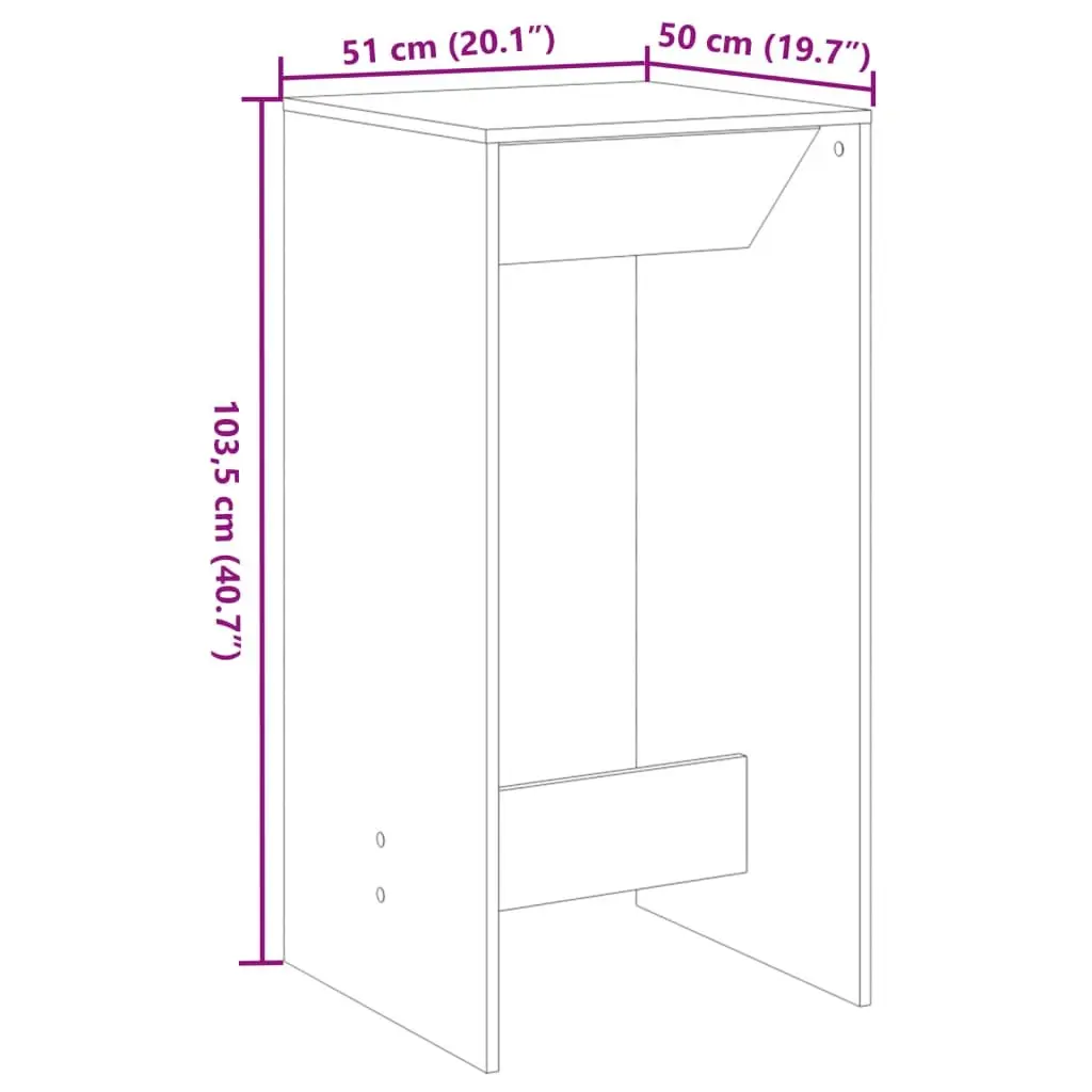 White Bar Table for Dining and Living Spaces