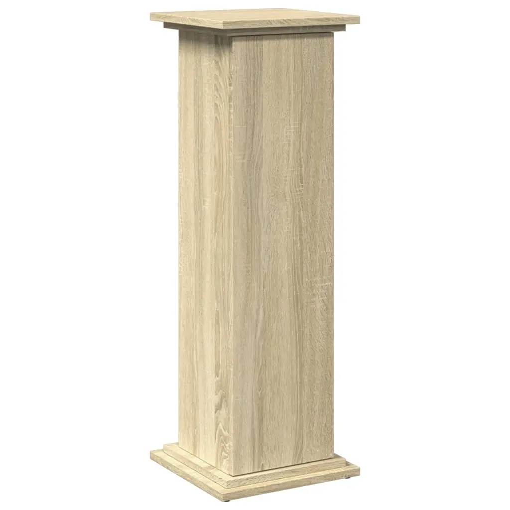 Brown Engineered Wood Three-Tier Display Stand