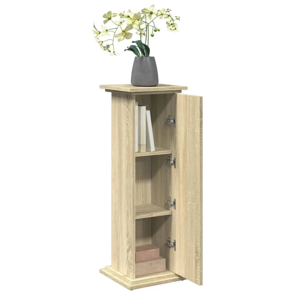 Brown Engineered Wood Three-Tier Display Stand