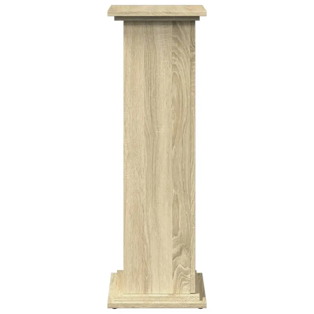 Brown Engineered Wood Three-Tier Display Stand