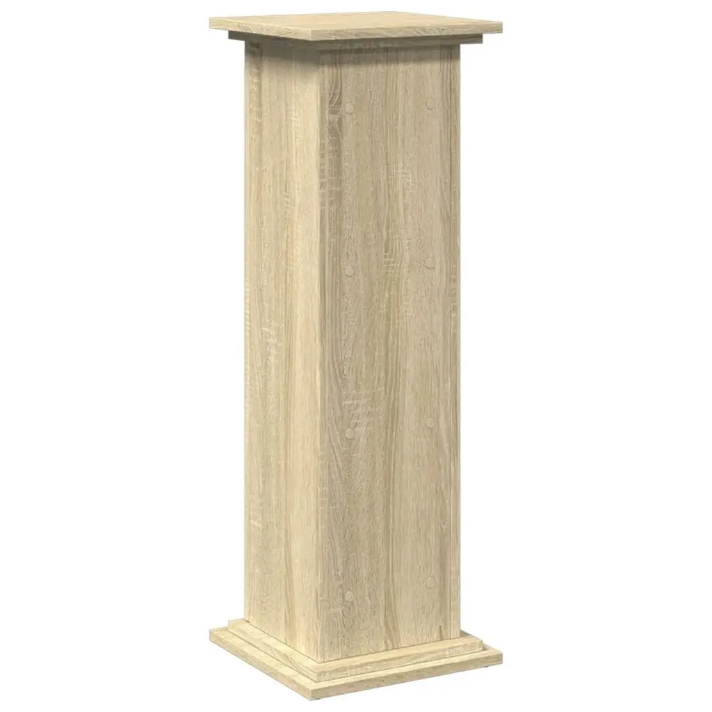 Brown Engineered Wood Three-Tier Display Stand