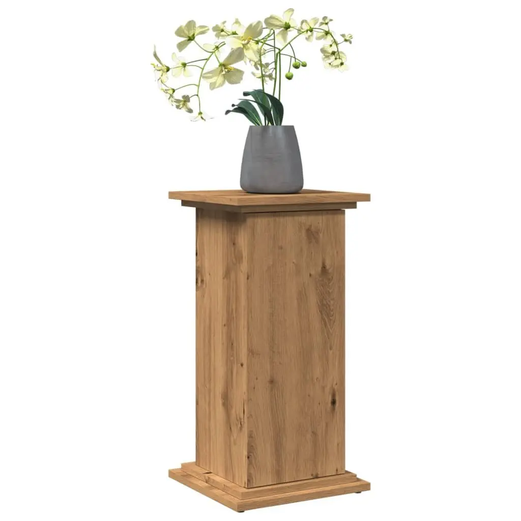 Two-Tier Plant Display Stand with Storage Cabinet