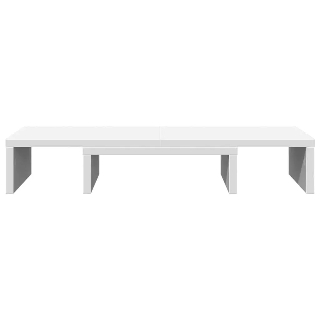 White Engineered Wood Adjustable Monitor Stand Riser