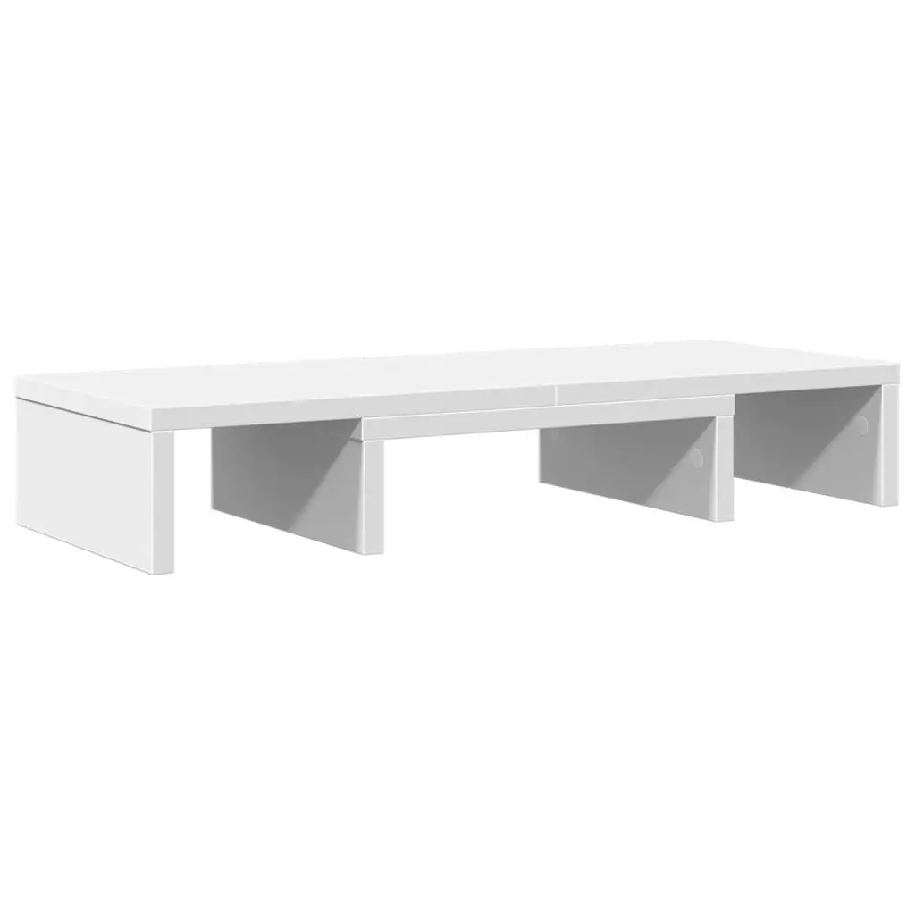 White Engineered Wood Adjustable Monitor Stand Riser