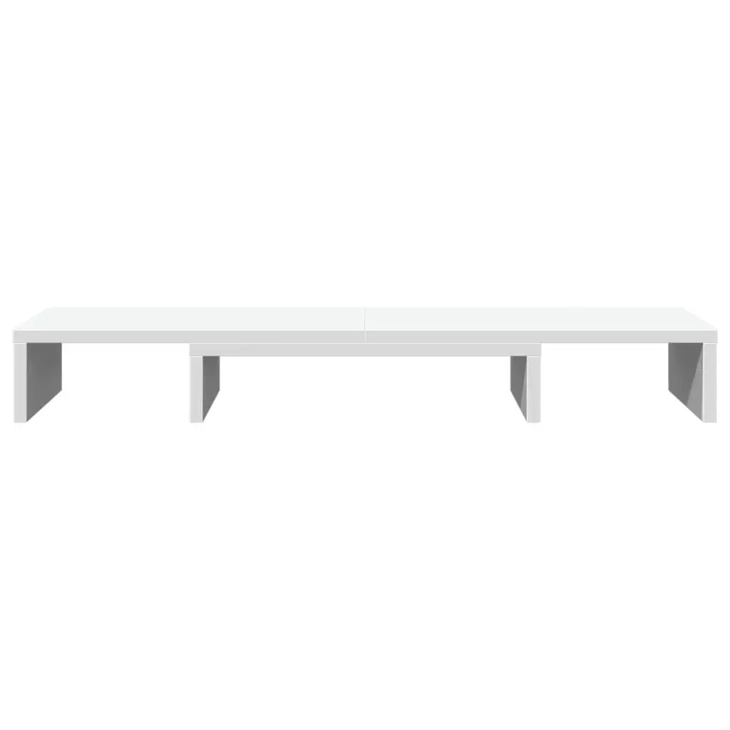 Adjustable Monitor Stand Riser Engineered Wood 80 x 24 x 10.5 cm White