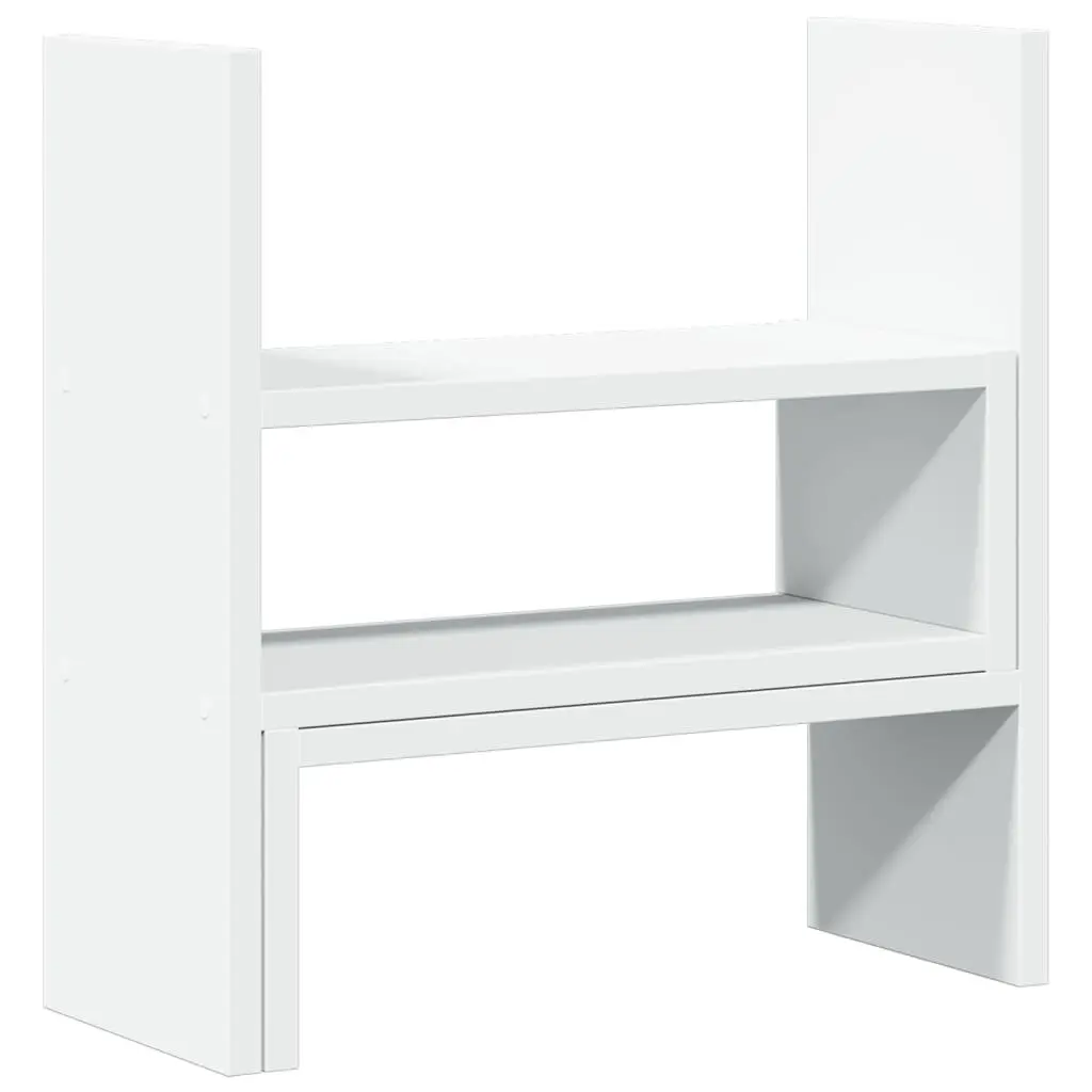 Adjustable Desk Organiser in White Engineered Wood