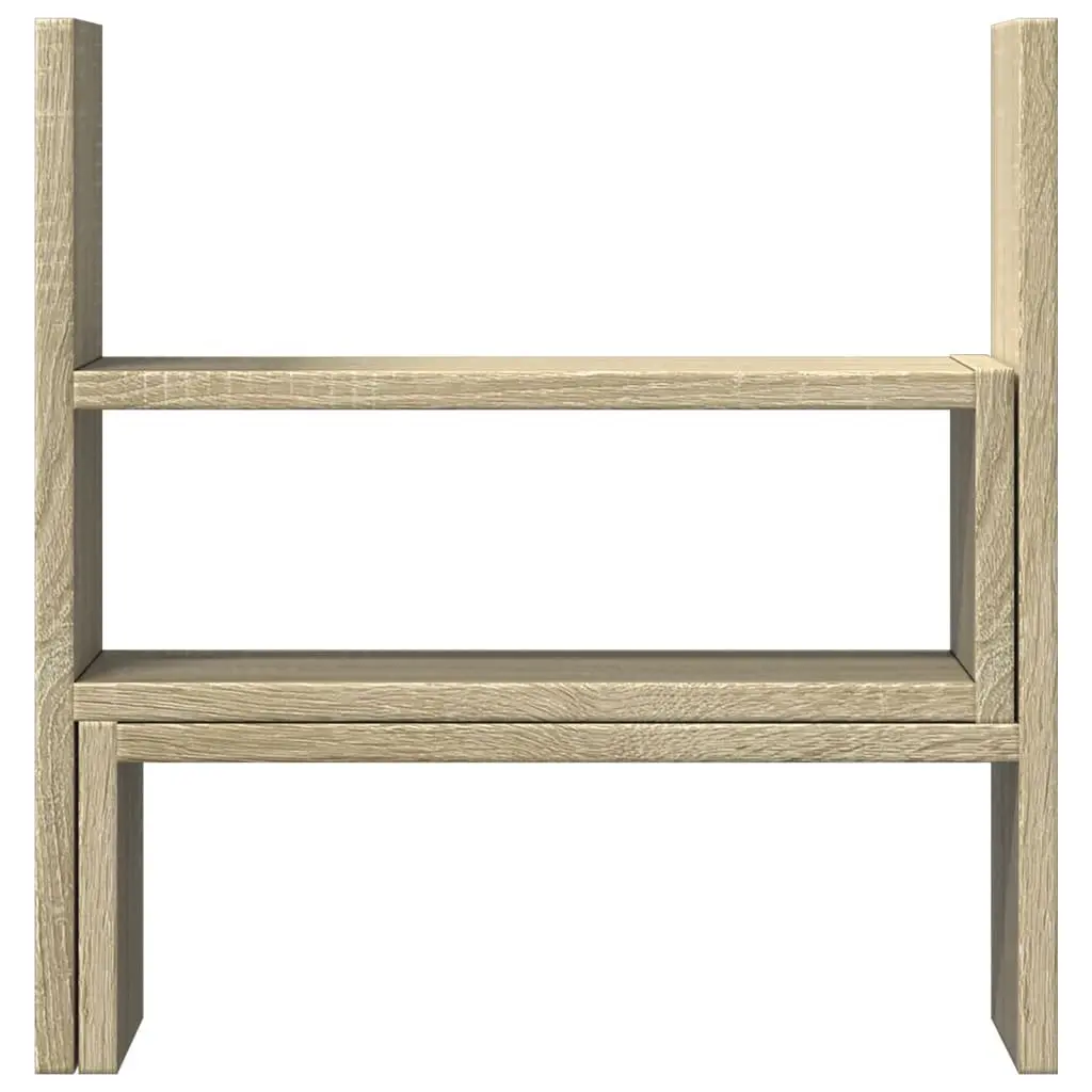 Adjustable Two Piece Desk Organiser with Shelf Rack