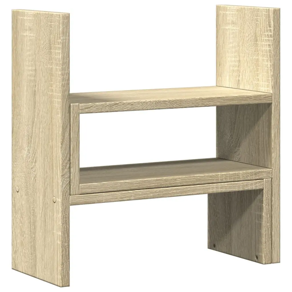 Adjustable Two Piece Desk Organiser with Shelf Rack