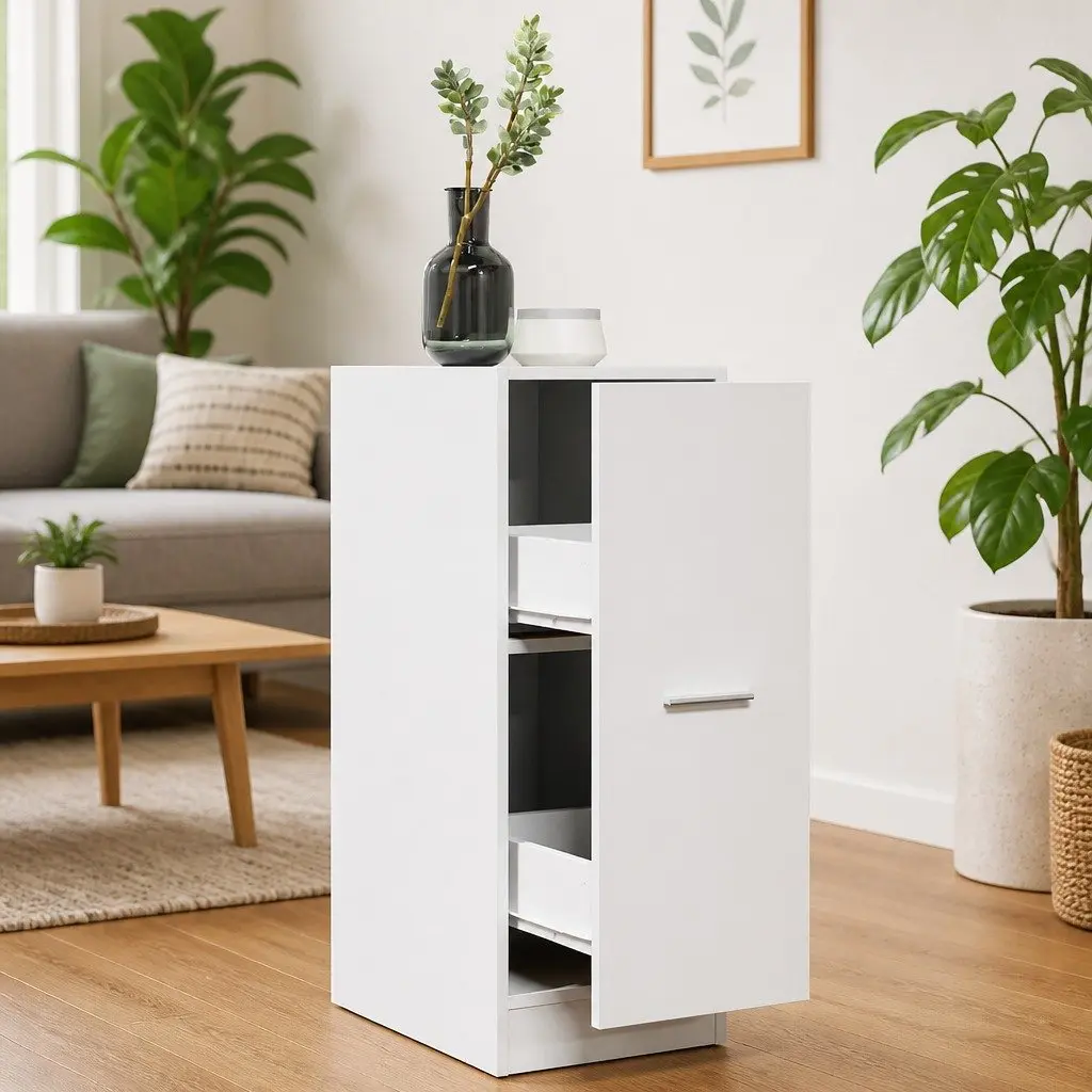 White Apothecary Storage Cabinet 30x41x77.5 cm
