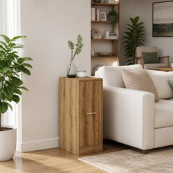 Stylish Brown Engineered Wood Apothecary Storage Cabinet
