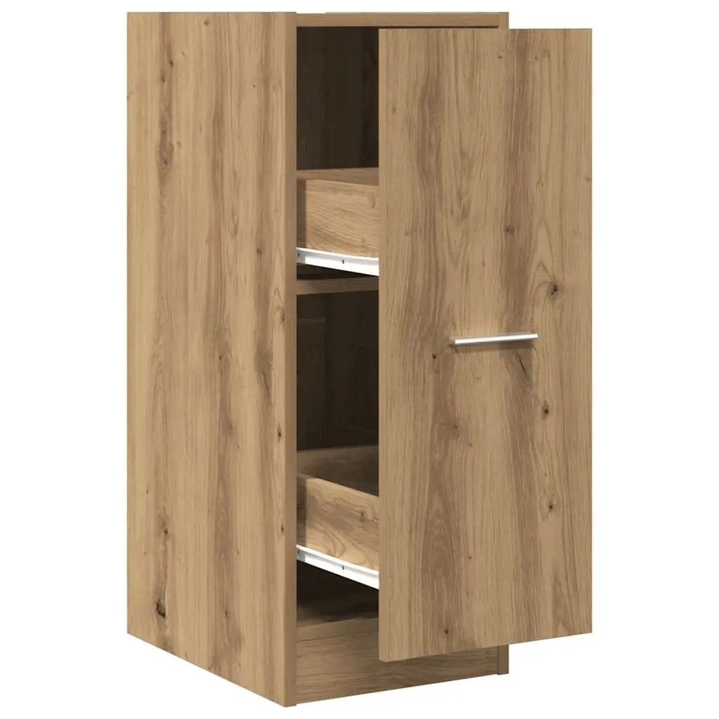 Brown Engineered Wood Apothecary Storage Cabinet