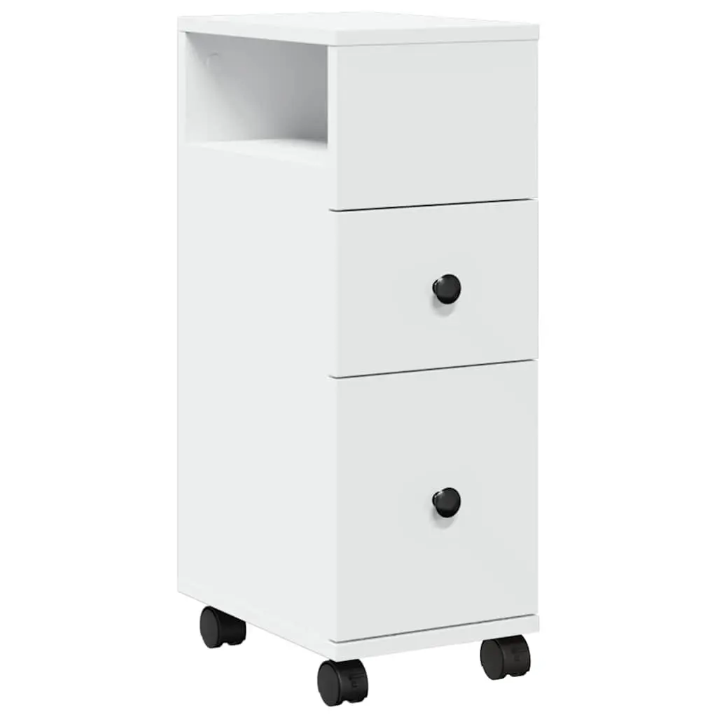 Narrow Bathroom Storage Cabinet on Wheels