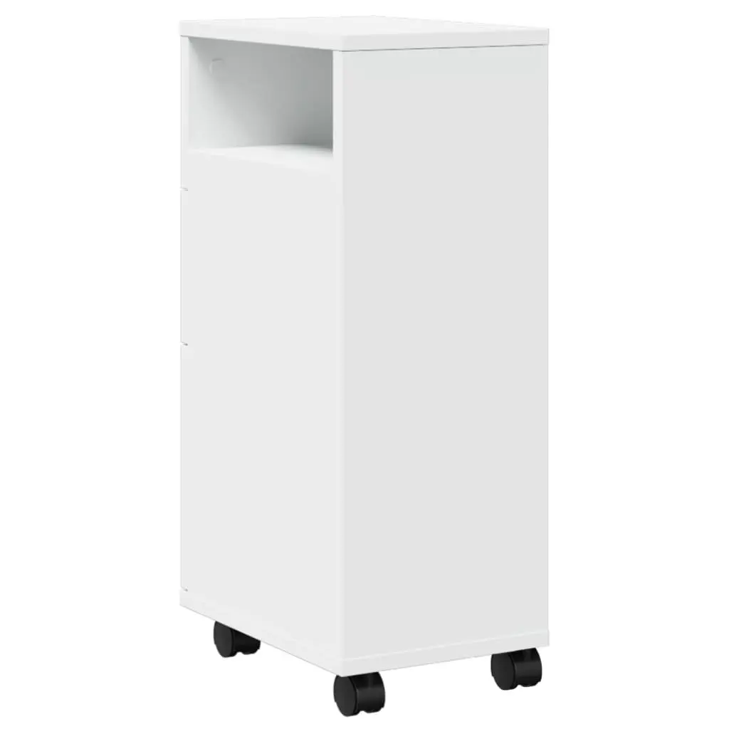 Narrow Bathroom Storage Cabinet on Wheels