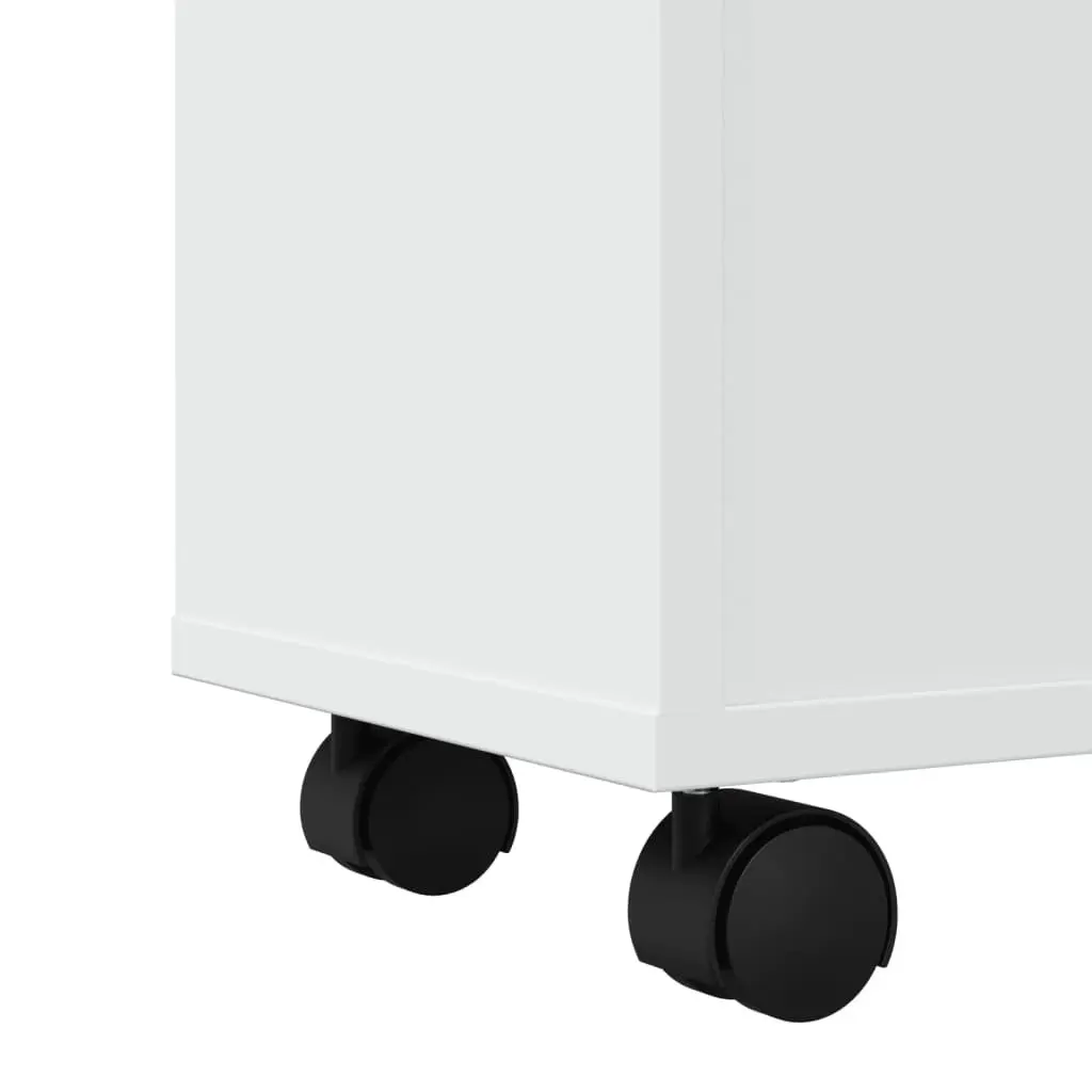 Narrow Bathroom Storage Cabinet on Wheels