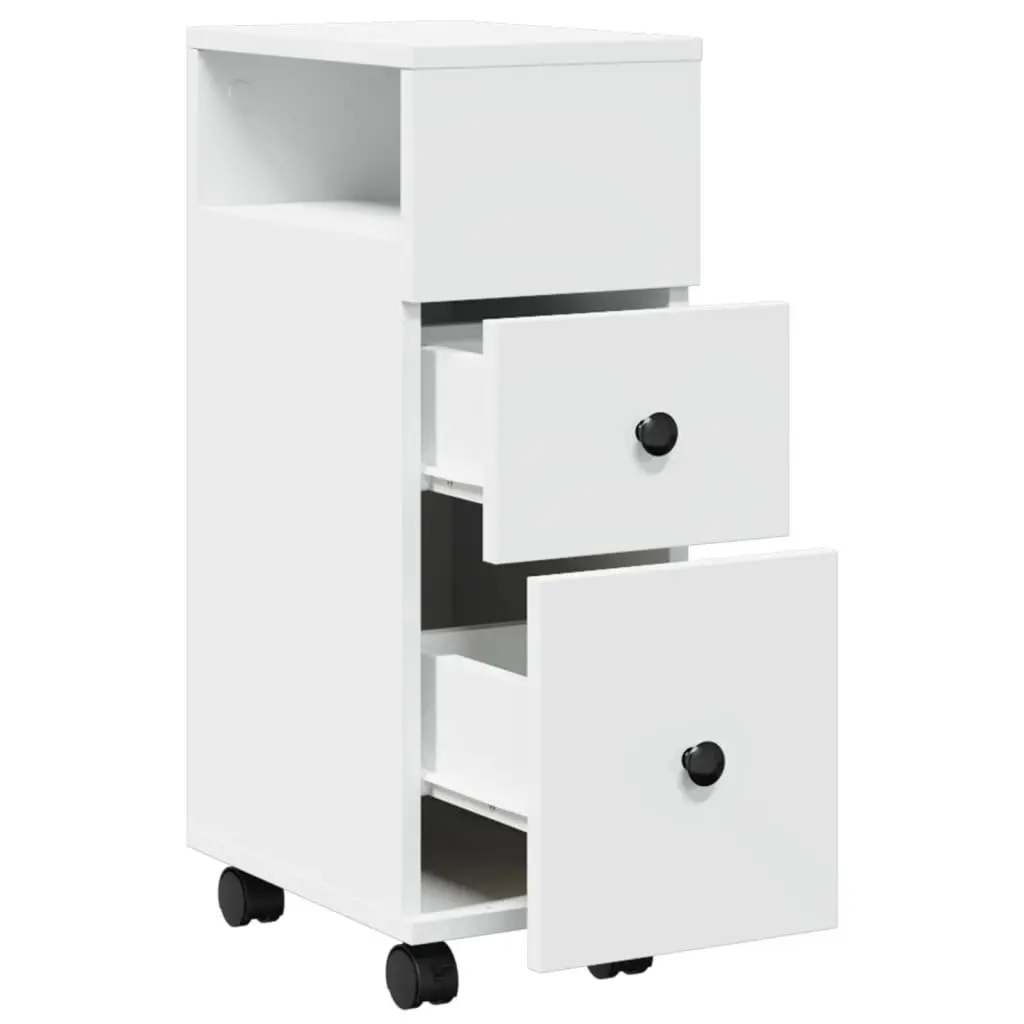 Narrow Bathroom Storage Cabinet on Wheels