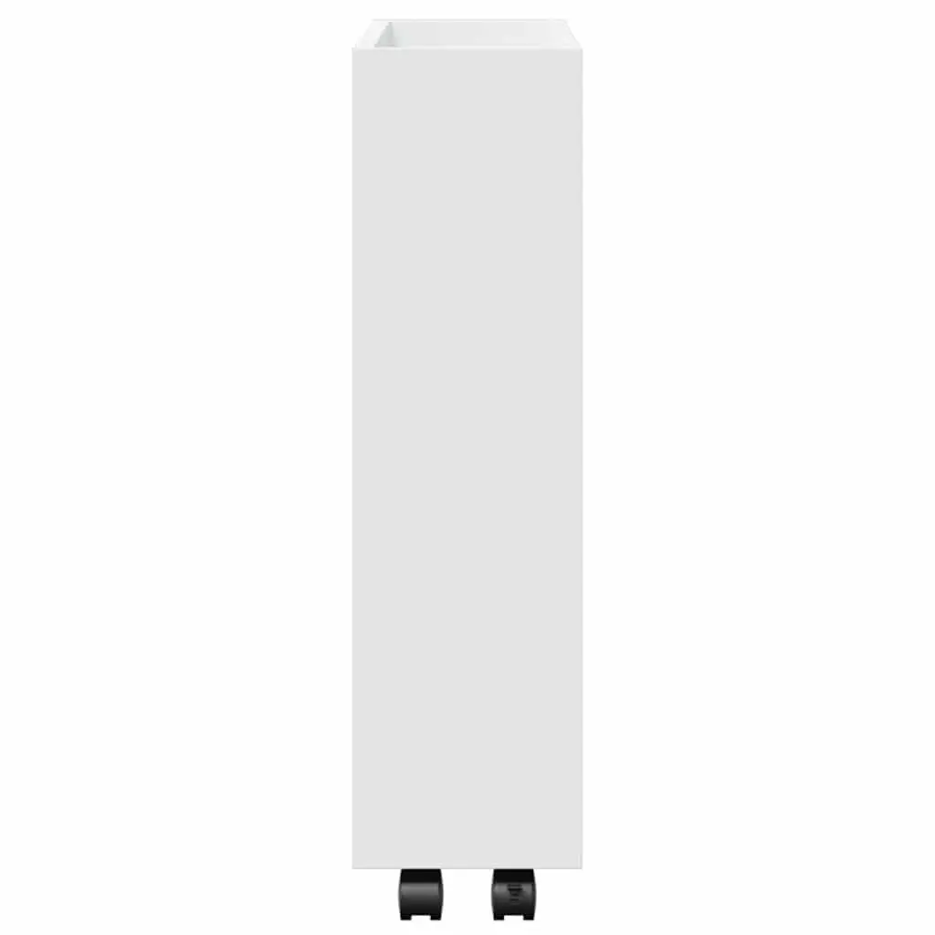 Narrow Storage Trolley Engineered Wood 3 Tier White