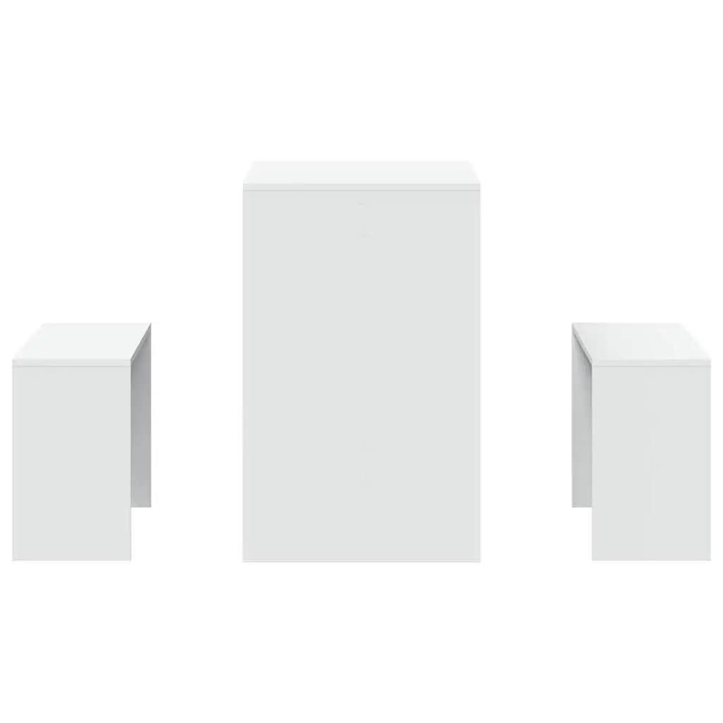 White Dining Table and Bench Set for Family Meals