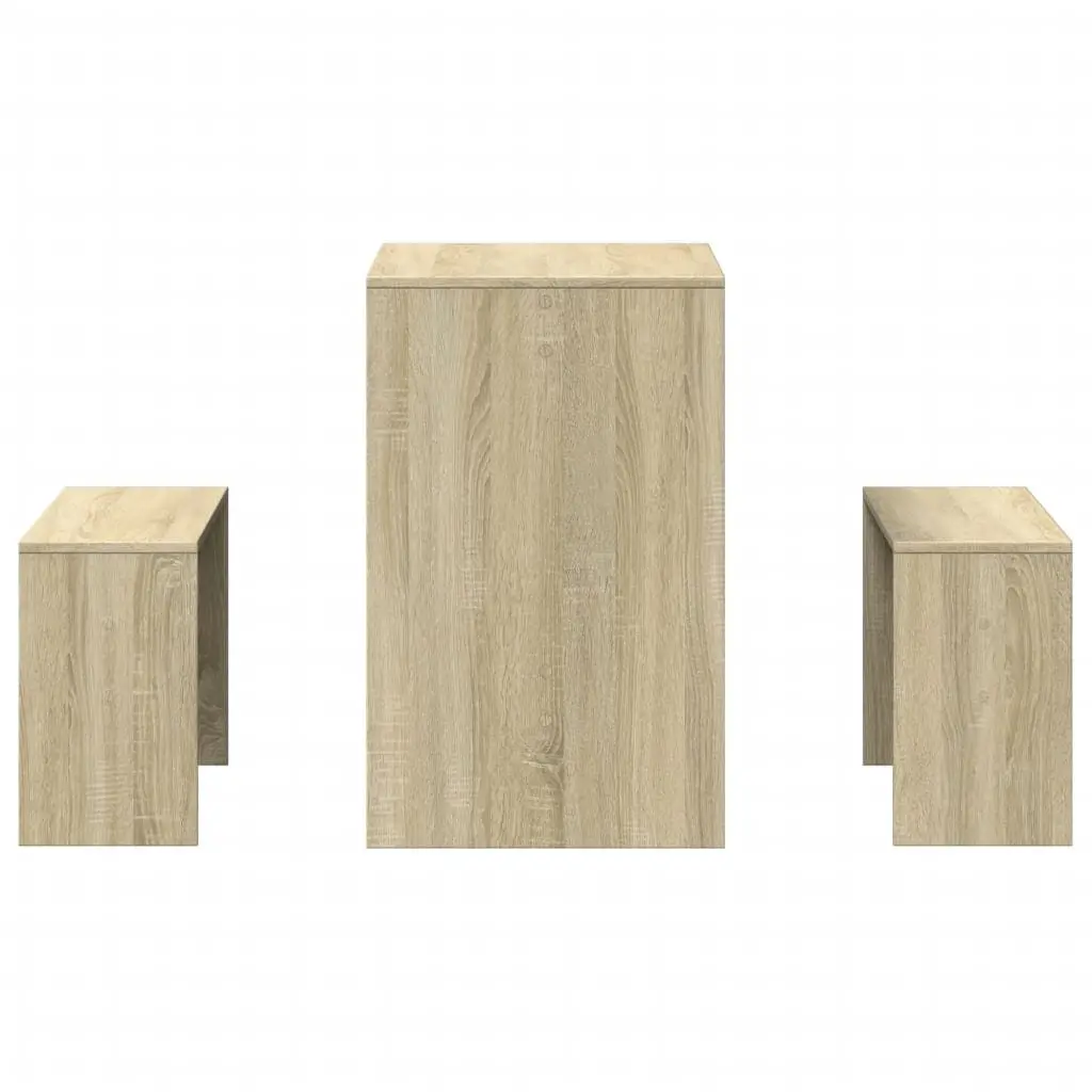 Engineered Wood Dining Table and Bench Set