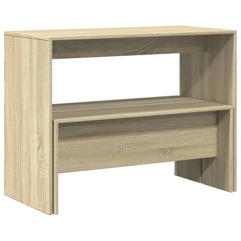 Engineered Wood Dining Table and Bench Set